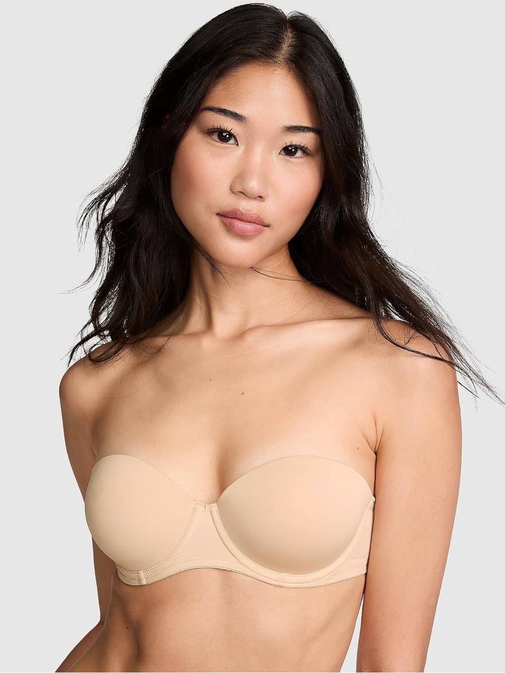 PINK Victoria's Secret Strapless Underwire Bra in Nude